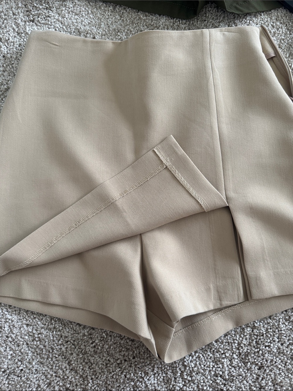 Zara Beige Skort with Front Overlap - Picture 6 of 6